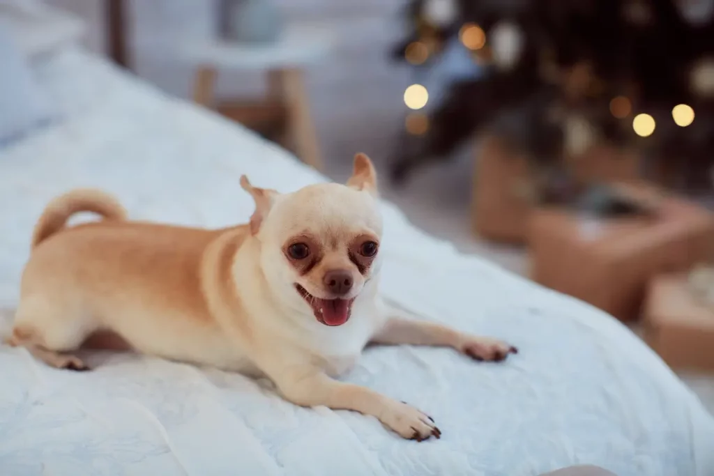 Um cachorro chihuahua que late pouco