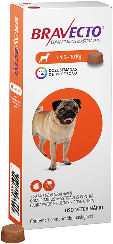 Bravecto cães 4,5 a 10 kilos