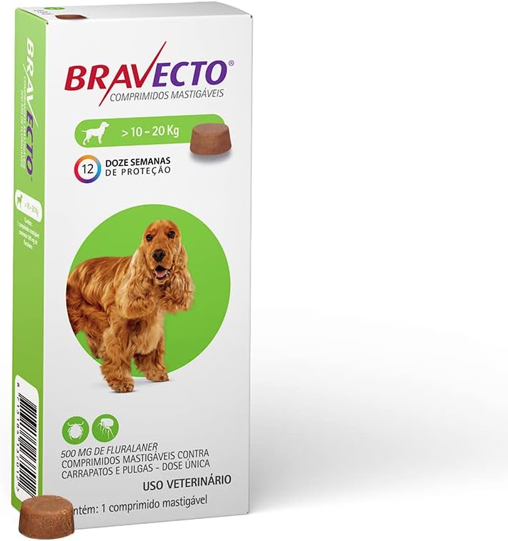 Bravecto cães 10 a 20 kilos