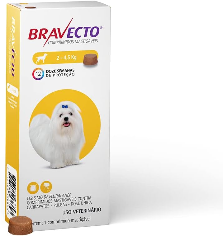 Bravecto cães 2 a 4,5 kilos