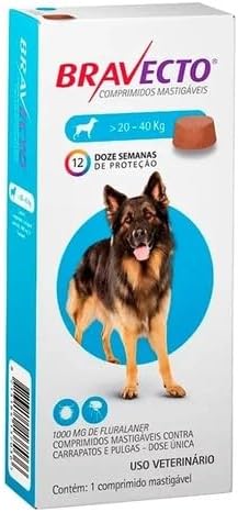 Bravecto cães 20 a 40 kilos