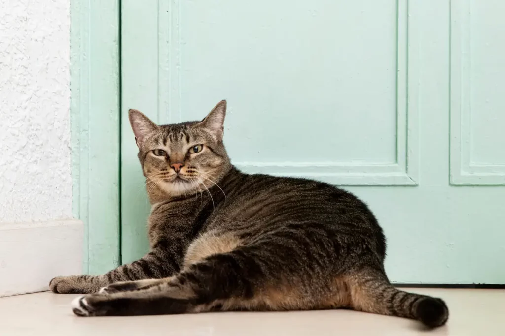 Gato com uma idade mediana.