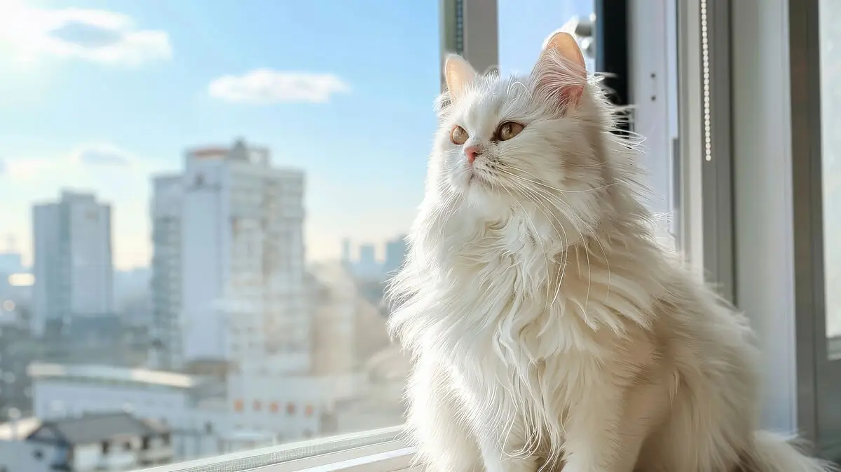 gato persa adulto branco