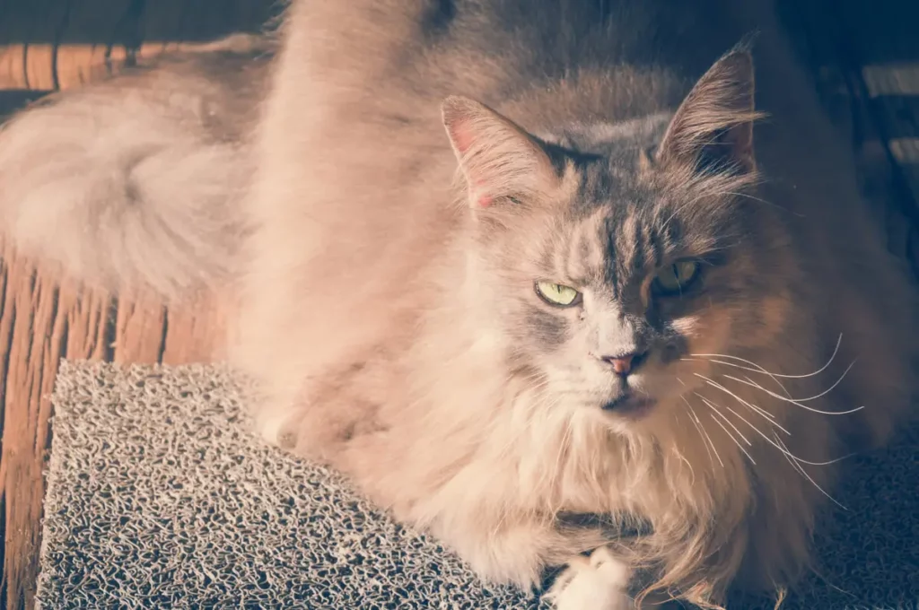 Gato Maine Coon bravo